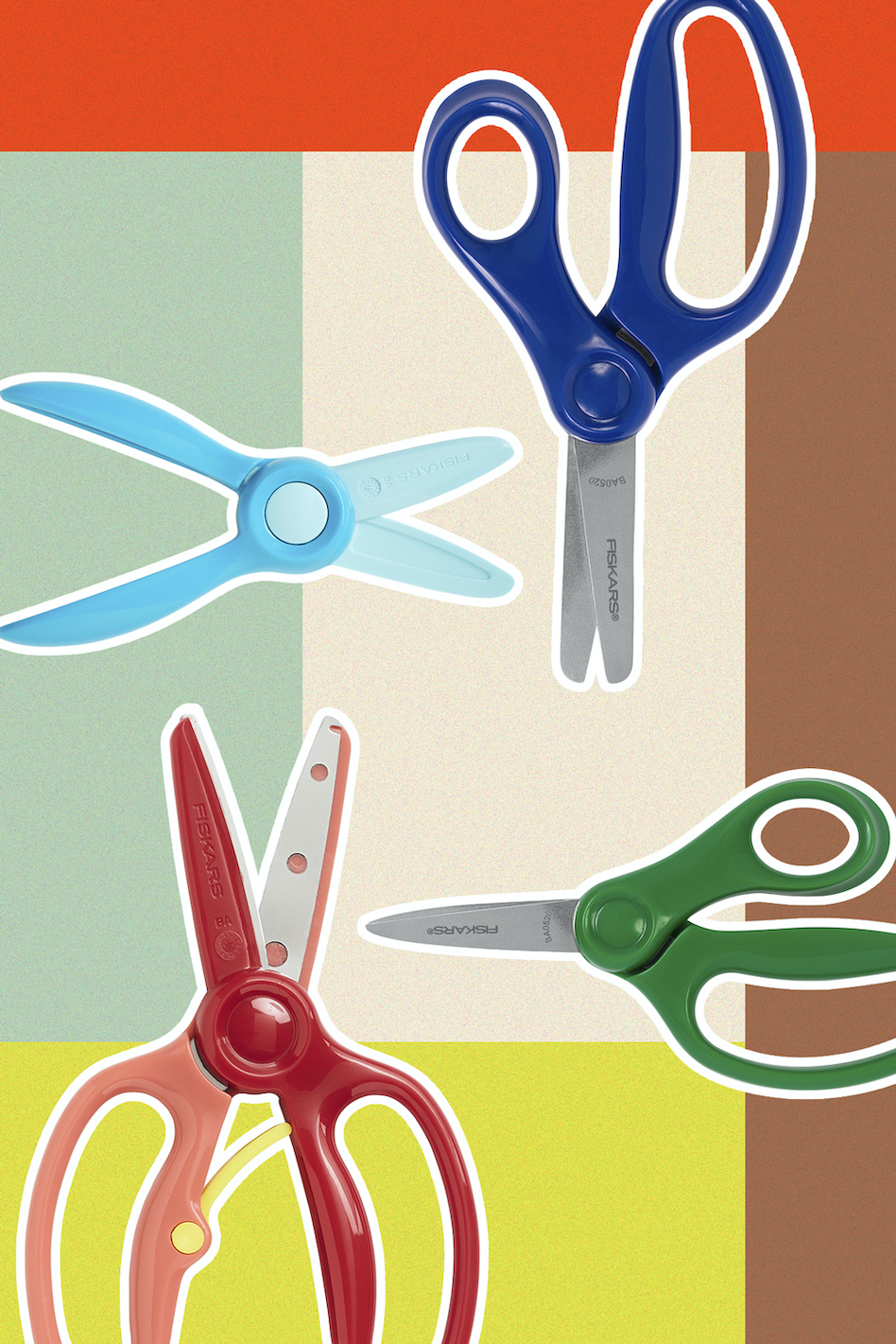 Fiskars 7 Softgrip Left Handed Student Scissors, 2 Pack, Blue (Ages 12+)