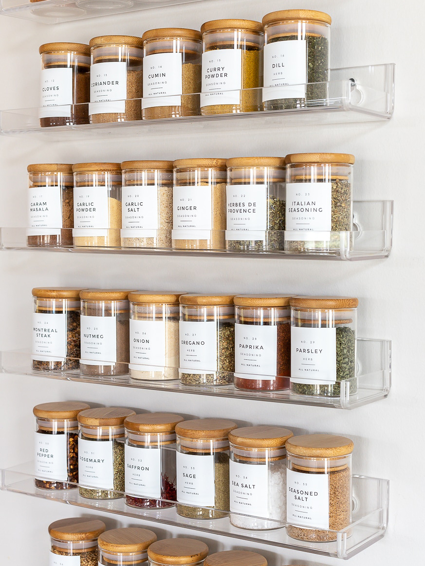DIY Wood Countertop Spice Rack for the Kitchen