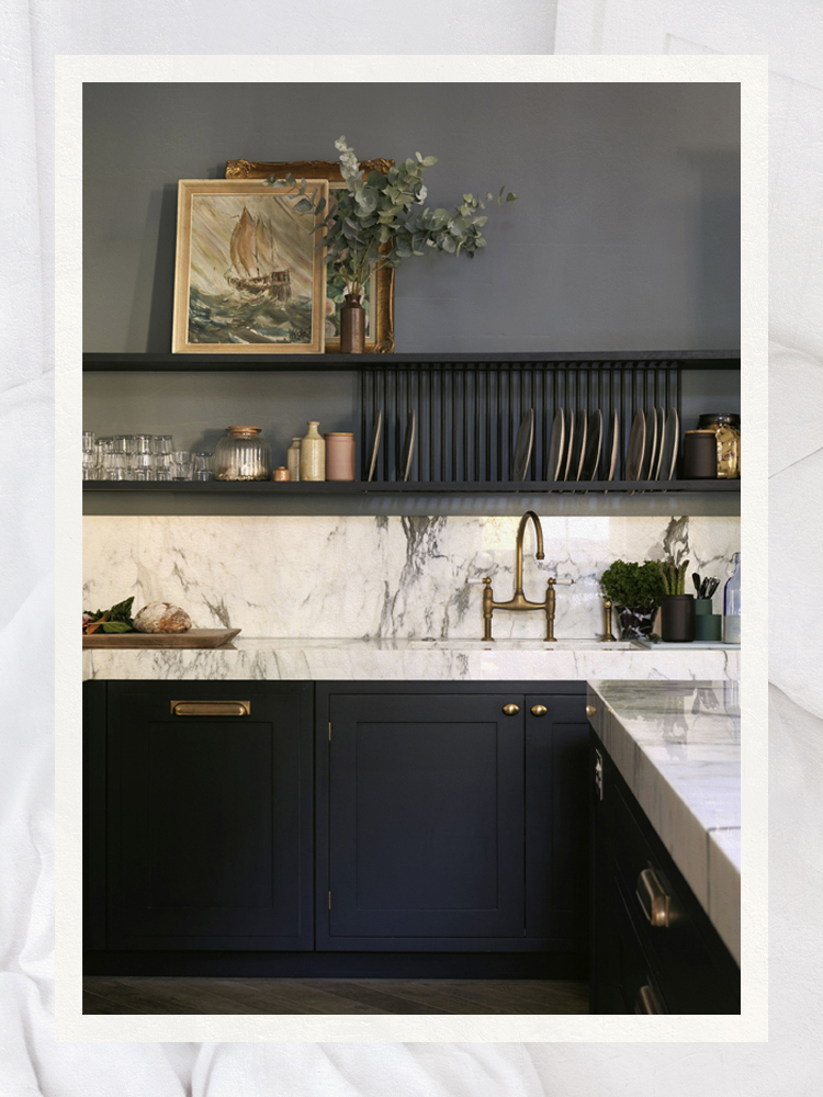 best way to black paint kitchen cabinets