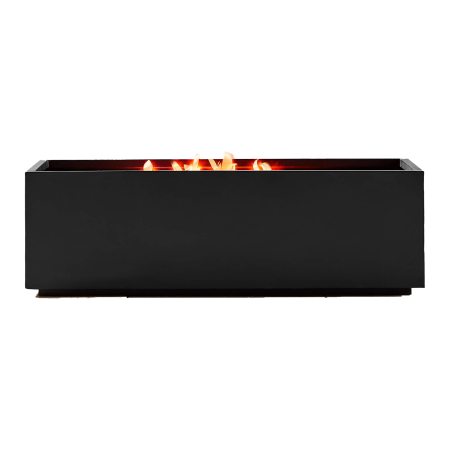  CB2 Rectangular Firepit in black