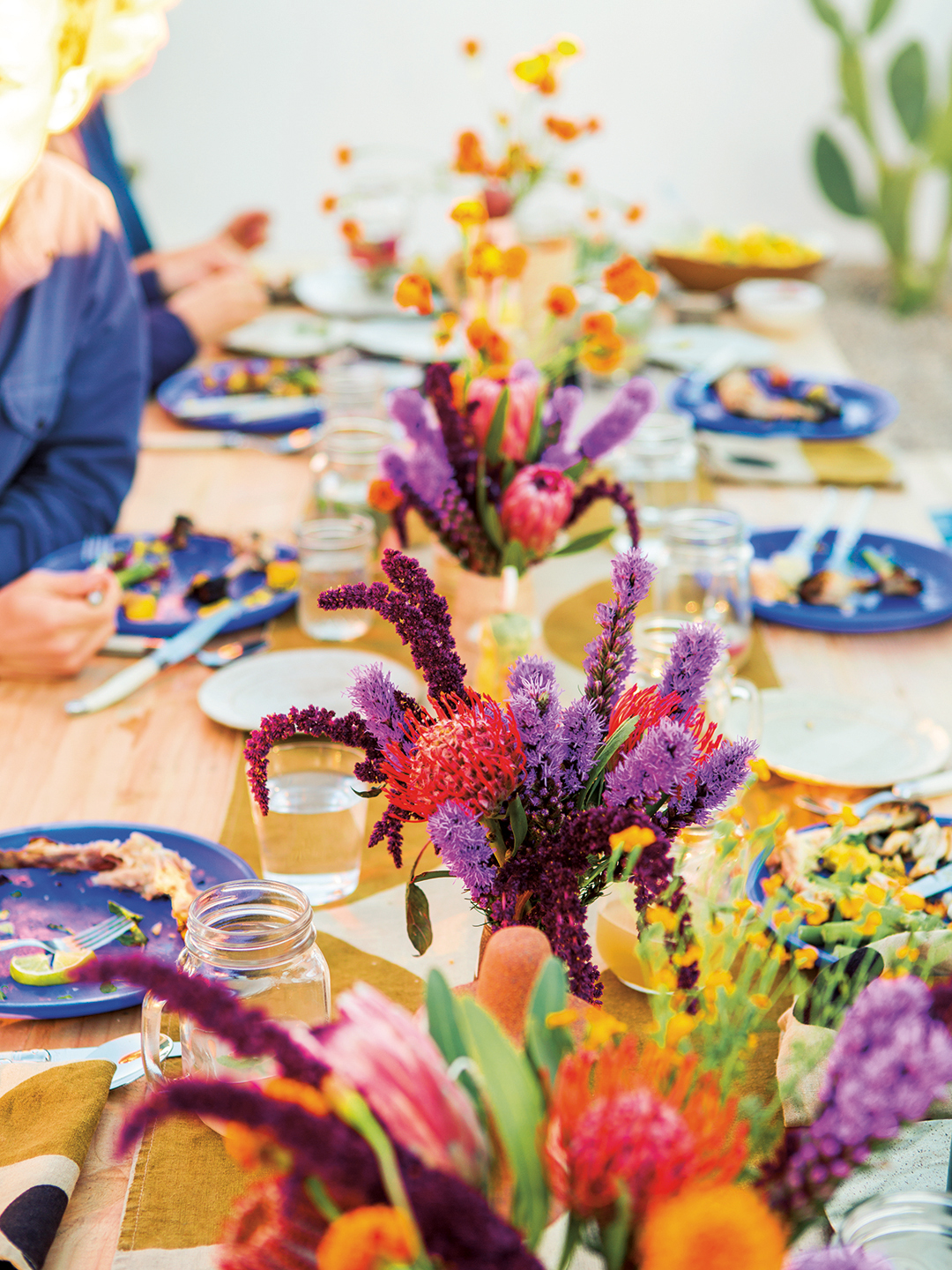 colorful floral centerpieces