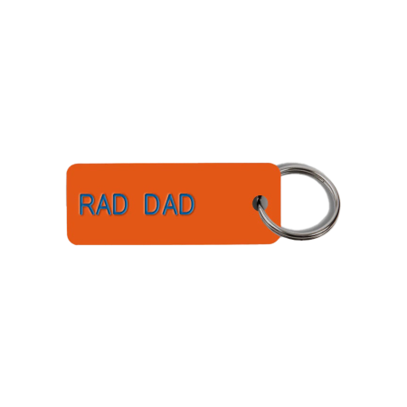  Orange Rad Dad Keytag