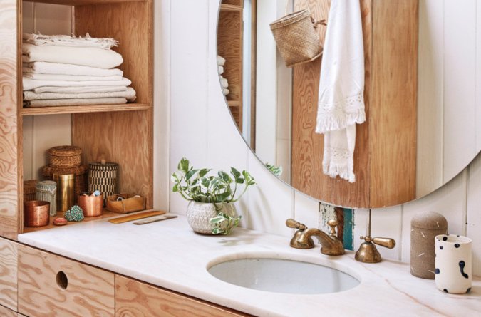 wood bathroom vanity