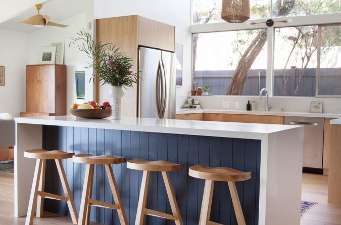 stools under kitchen island