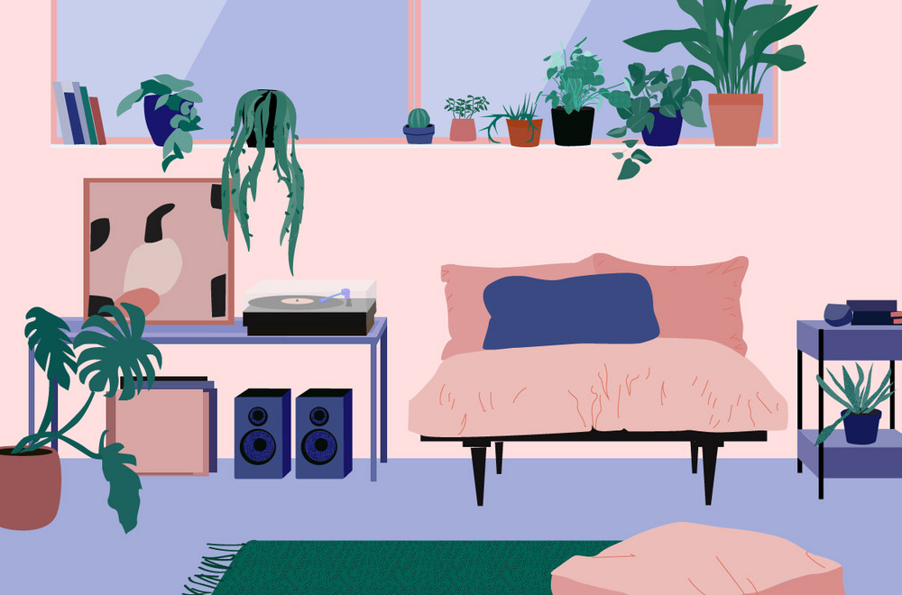 illustration of a bedroom