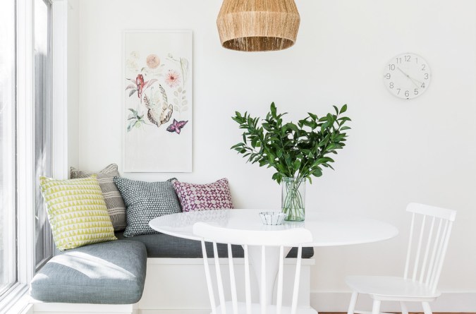 kitchen table with corner banquette