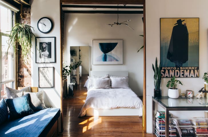 bedroom in small apartment