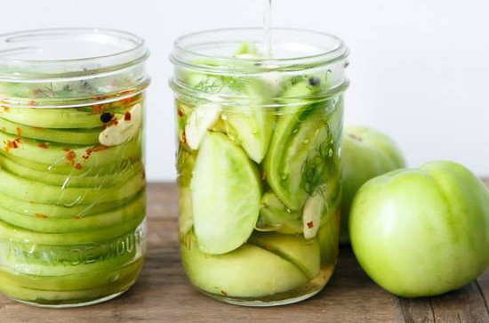 jars of pickled vegetables