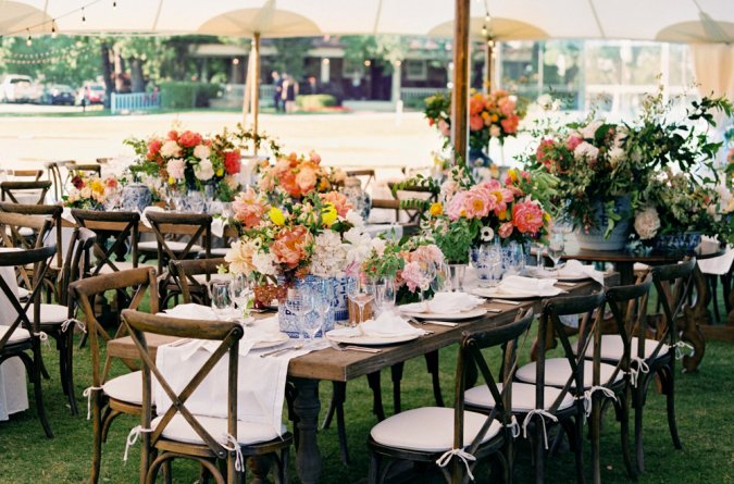 outdoor wedding tables