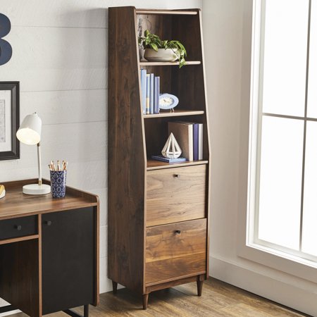 tall wood bookcase