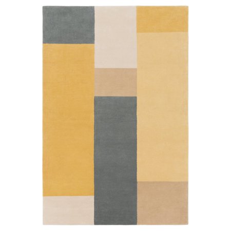 Lina Indoor Area Rug in yellow, gray and beige