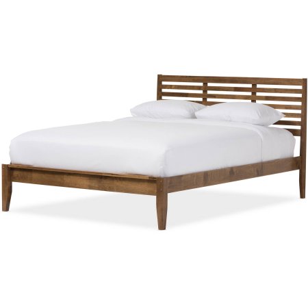 Daylan Mid-Century Modern Slatted Platform Bed