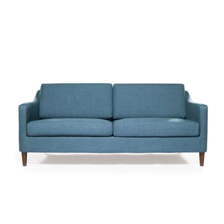 midcentury modern blue griffin sofa by better homes & garden