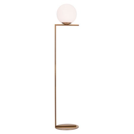 Belair Floor Lamp Brass with round globe light