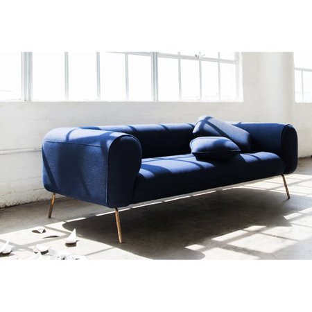 capsule home big arm sofa in dark blue