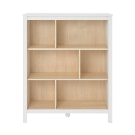 Addison 3 Shelf Bookcase in white and natural wood