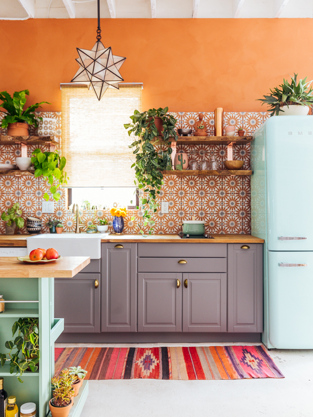 orange tile kitchen