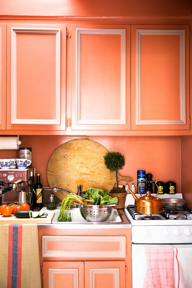 Orange and Red Kitchen