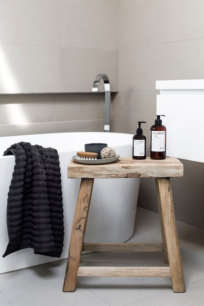 Gray and White Bathroom