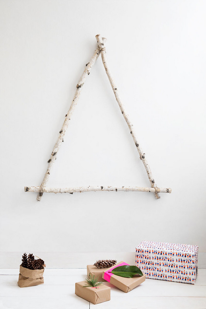 christmas tree alternatives ideas for small spaces birch branch