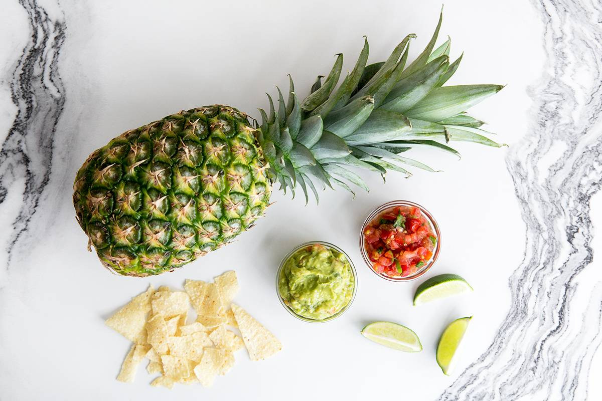 Editble Bowls Made With Fruit Pineapple