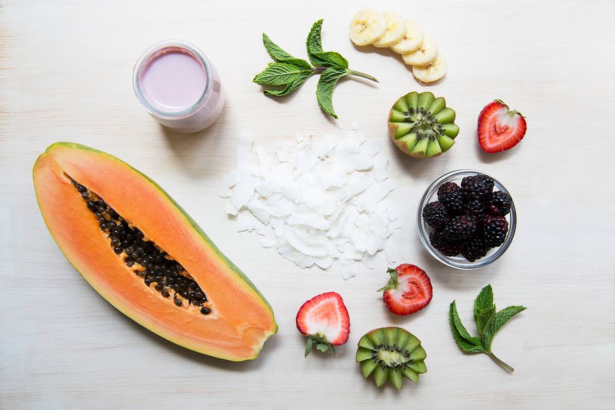 Editble Bowls Made With Fruit Papaya