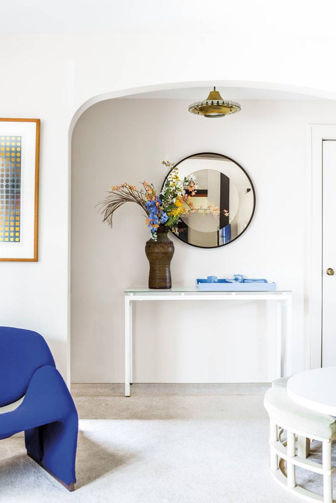 Blue and White Entryway