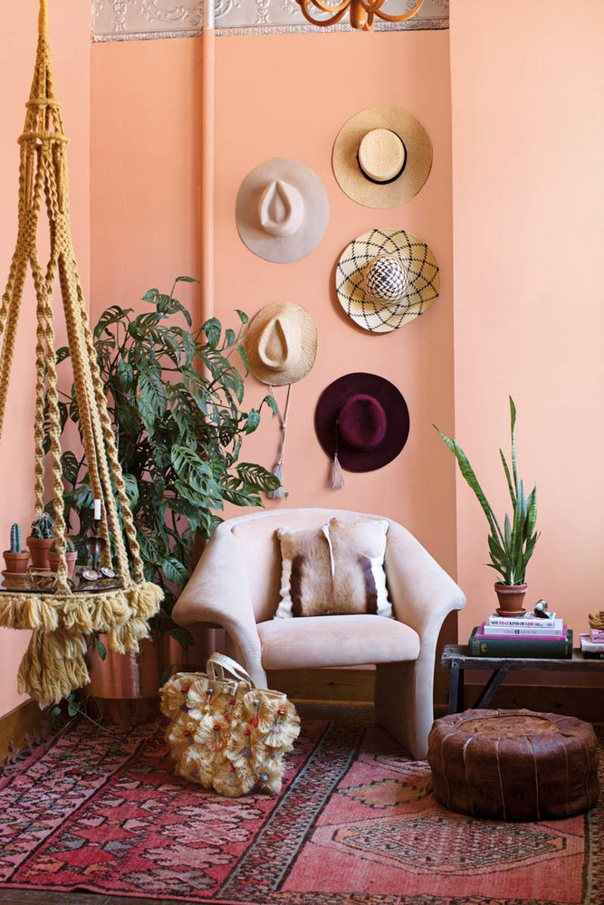 Aurora James Brother Vellies Orange and Pink Living room