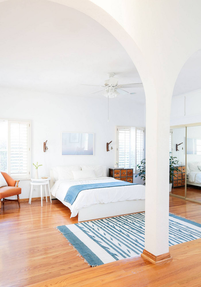 Blue and White Bedroom