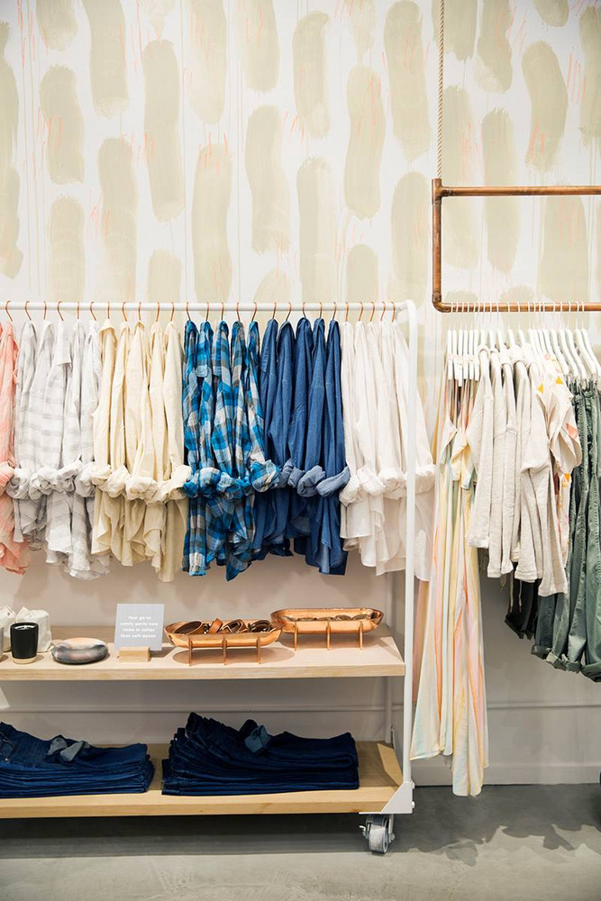 lou and grey nyc store clothing racks