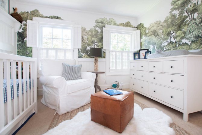 nursery design nursery with tree mural and white chair