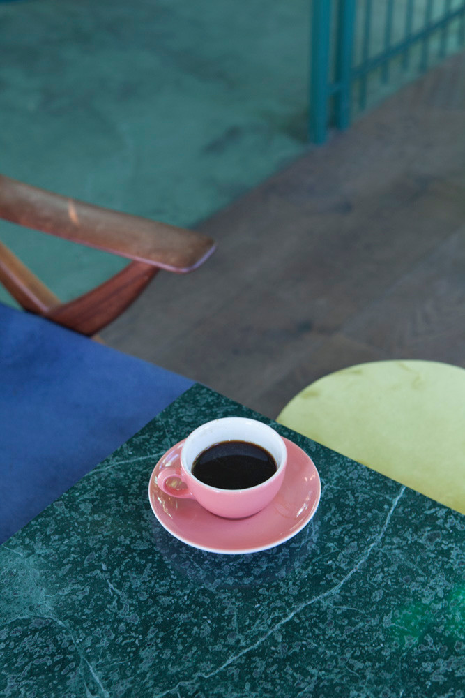 Bar Botanique Amsterdam Pink Coffee Blue Green Surfaces