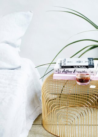 Gold and White Bedroom