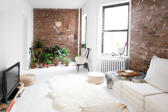 Renovating a Bathroom Turned This Apartment Into a Dream Home living room