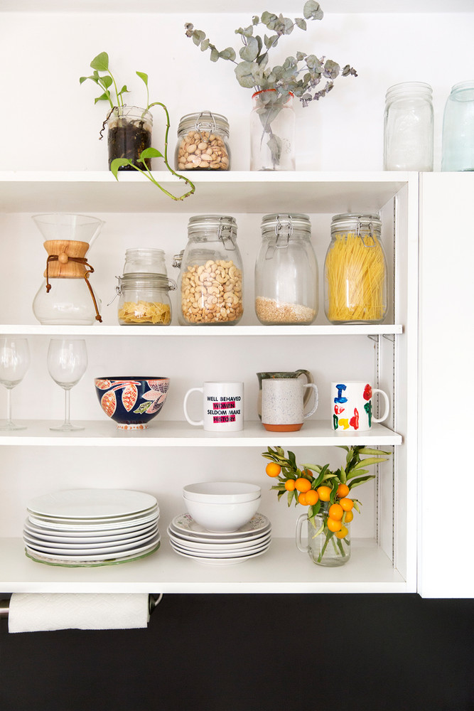 LaTonya Yvette Small Space Home Tour Open Shelving Kitchen