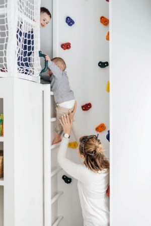 diy kids room rock wall