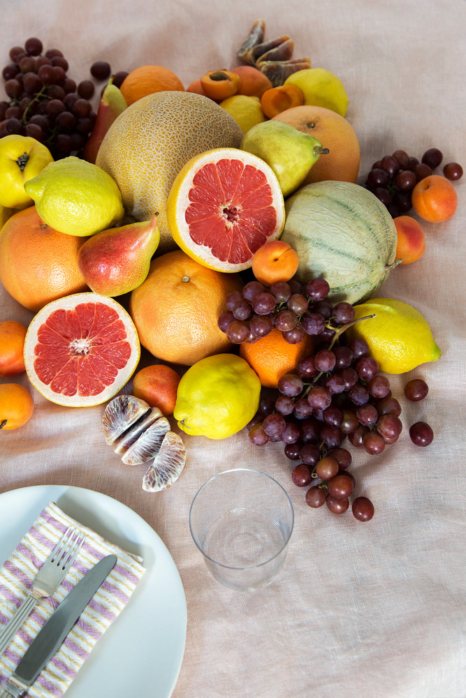 fruit centerpieces casual daytime vibe