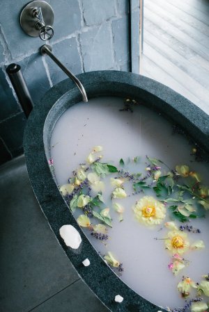 diy bath mama medicine yellow flowers