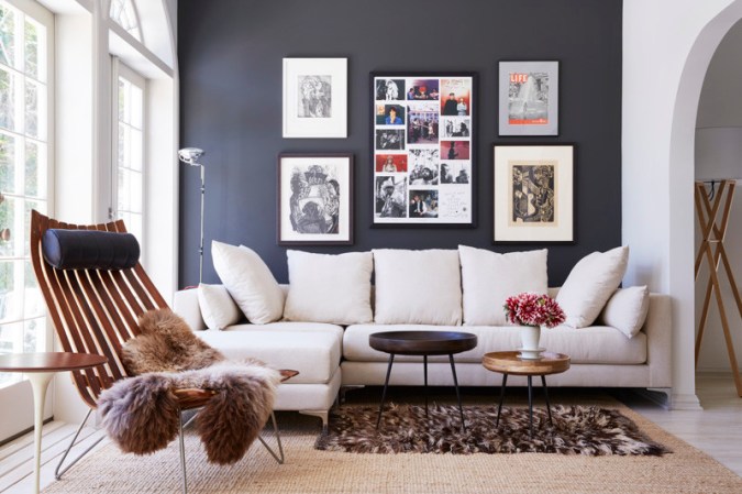 A Charcoal Grey Gallery Wall in a Contemporary LA Home