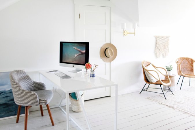 Tour A Whitewashed, Minimalist Office