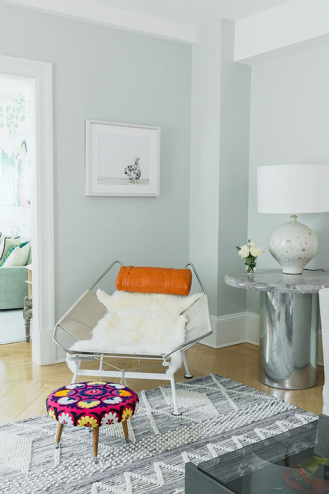 pale green entryway