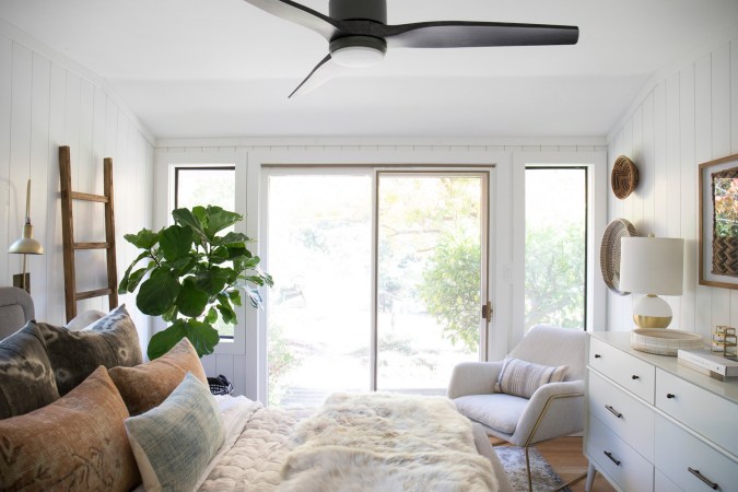 white bohemian bedroom