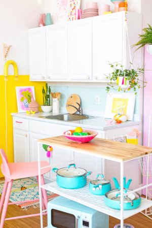 Inside the Colorful Home Kitchen Renovation of Aww Sam