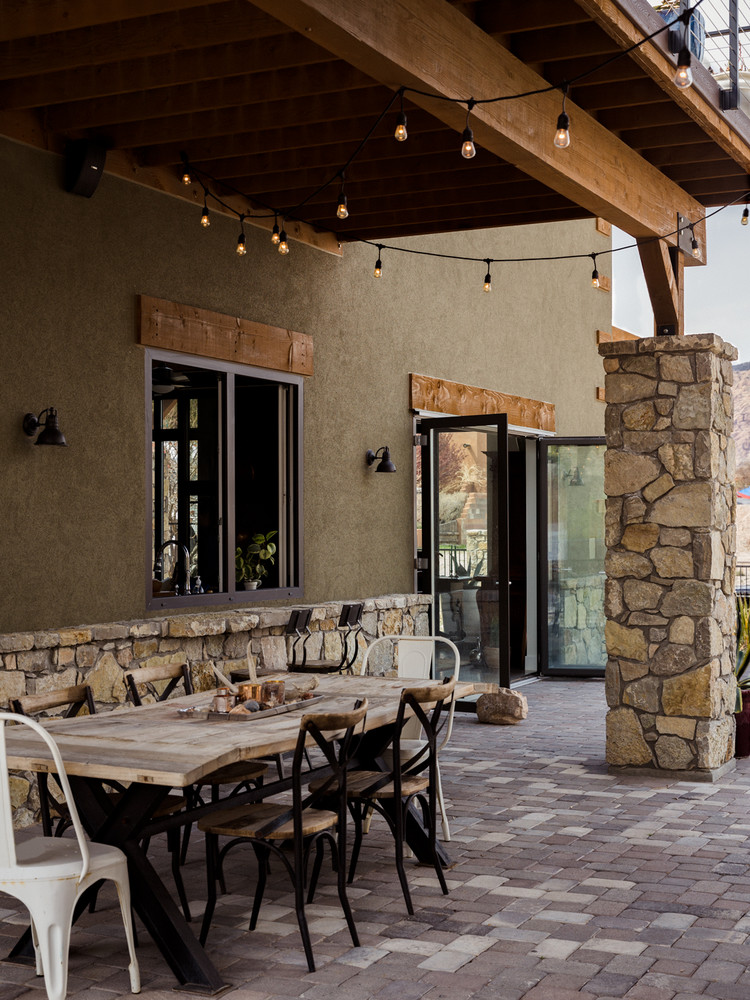 modern nevada home patio desert views