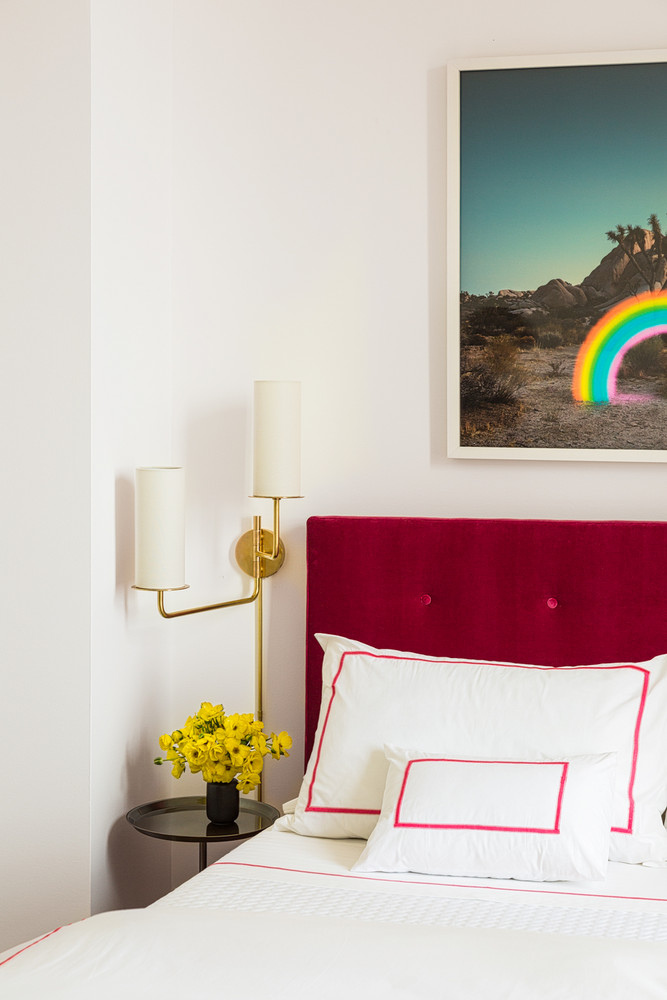 velvet pink headboard