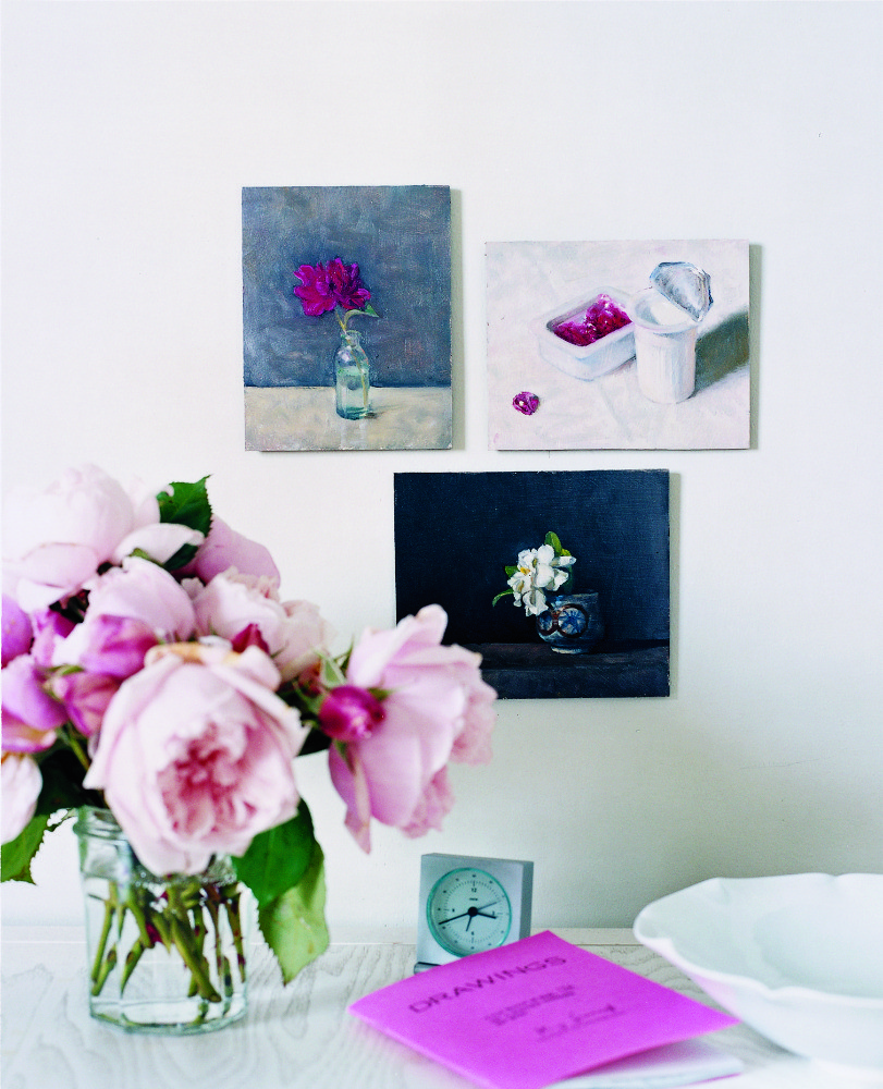 Spring Flower Arrangements pink peonies gallery wall