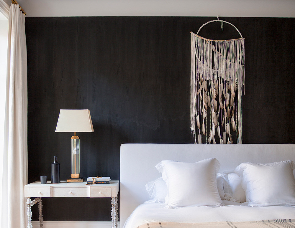 West Village Townhouse Alison Cayne Black Bedroom