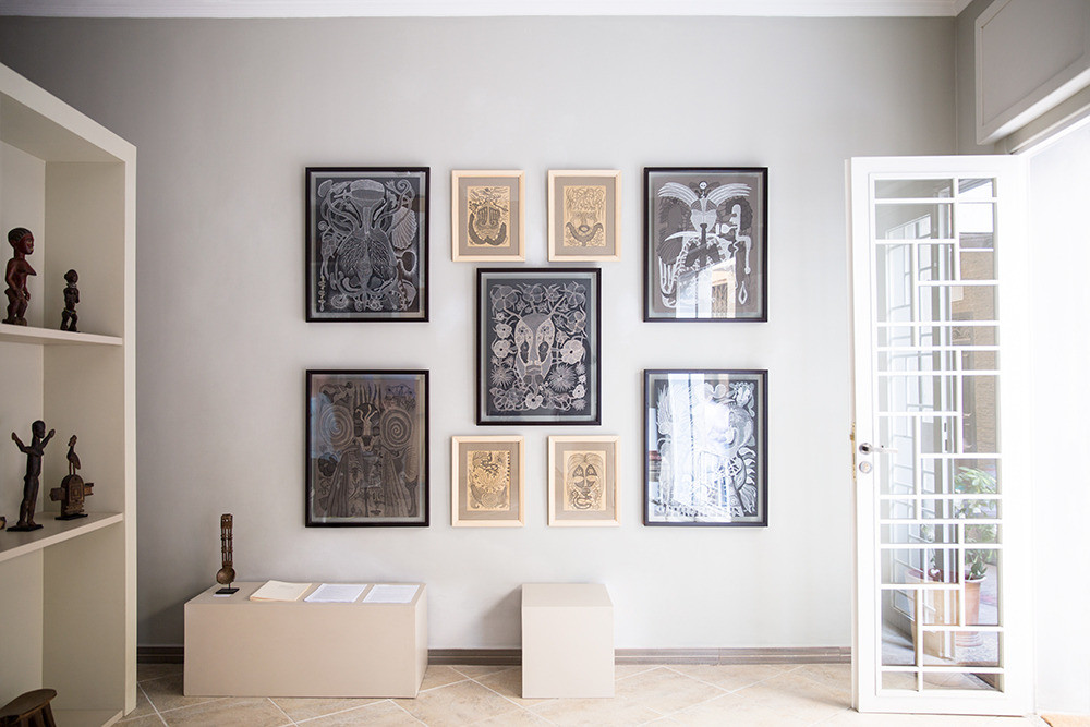 Gray and White Gallery Wall