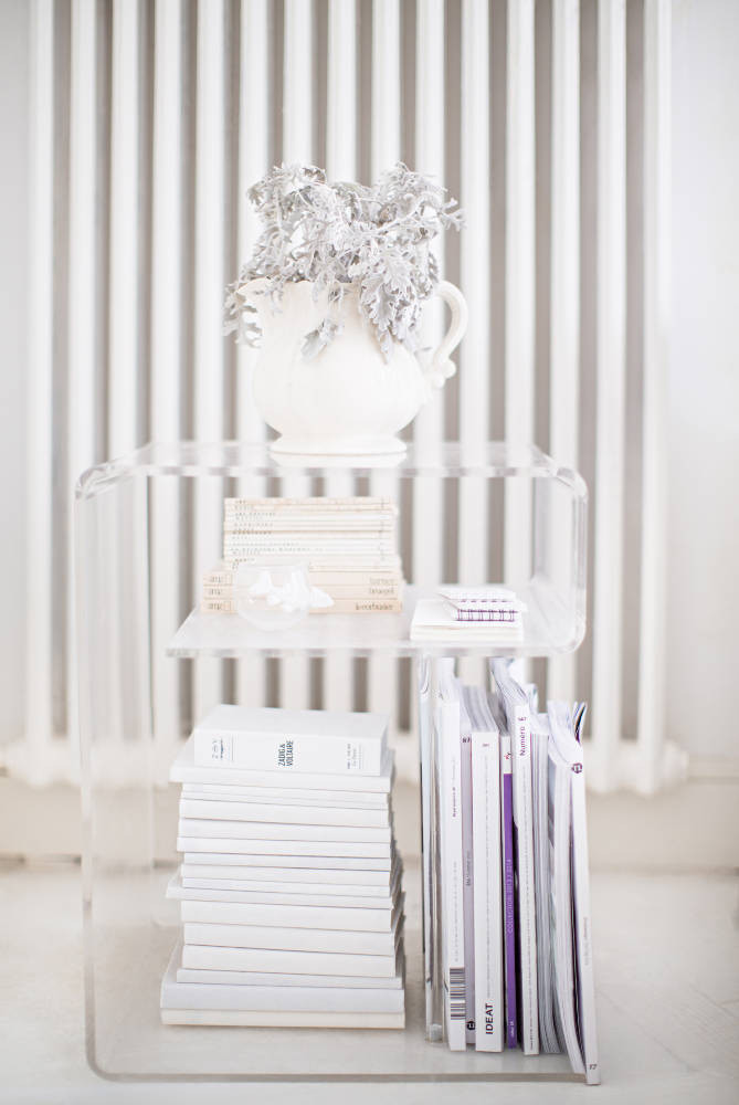 Clear and White Bathroom