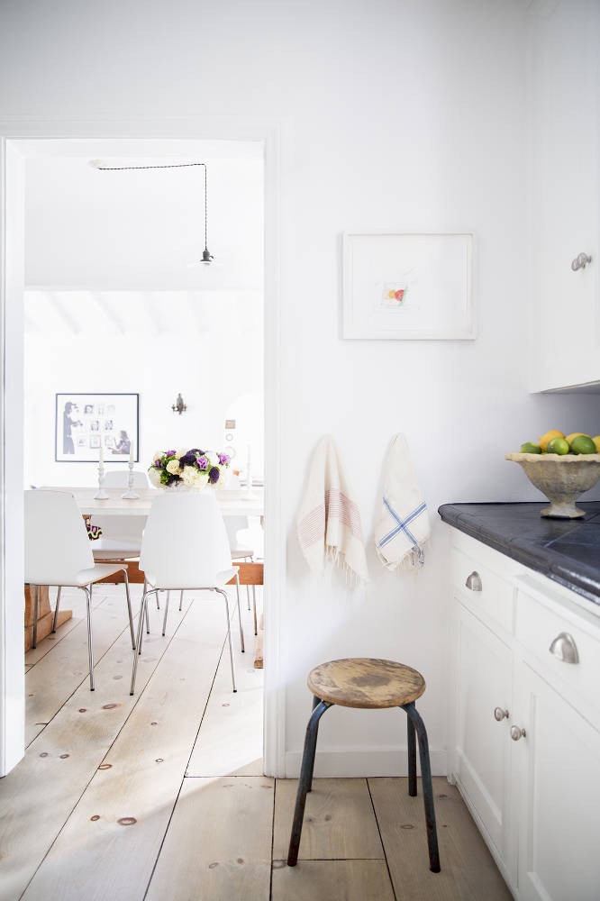 Anne Ziegler White and Wood Dining room